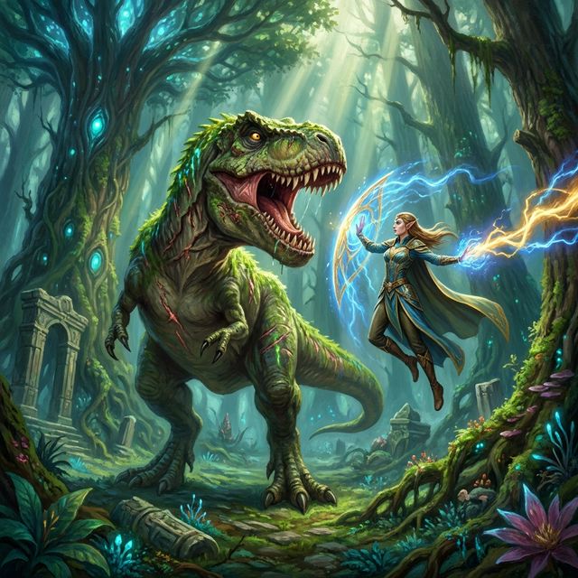 T-Rex vs Elf